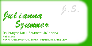 julianna szummer business card